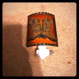 Western cowboy boot night light